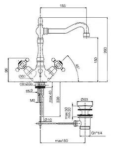 Смеситель для раковины Fima Carlo Frattini Elizabeth хром F5091CR, 2