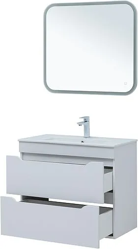 Тумба-умывальник Aquanet Практика 80 белый матовый 00330459+44080