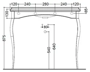 Раковина Kerasan Retro 100 белый 1049K0 bi*1 cr legs Раковина Kerasan Retro 100 белый 1049K0 bi*1 cr legs, 3
