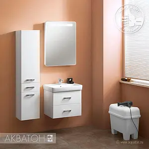 Тумба-умывальник подвесная Aquaton Америна 60 белый 1A1354K1AM010, 3