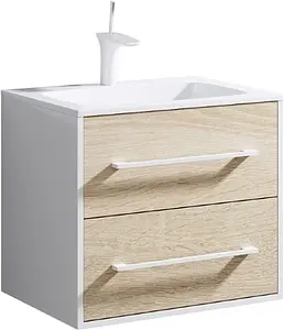 Тумба-умывальник подвесная Aqwella Miami 60 белый/дуб сонома Mai.01.06+Mal.06.04.D Тумба-умывальник подвесная Aqwella Miami 60 белый/дуб сонома Mai.01.06+Mal.06.04.D, 1
