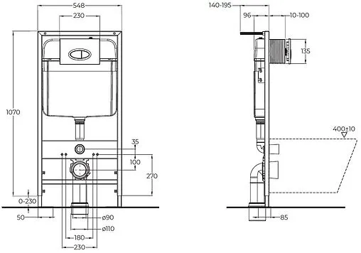 Комплект 5 в 1 BelBagno Stylus Tornado CZR-6601-TH-TOR/CZR-2316-SC/BB026/BB081CR с кнопкой хром глянцевый