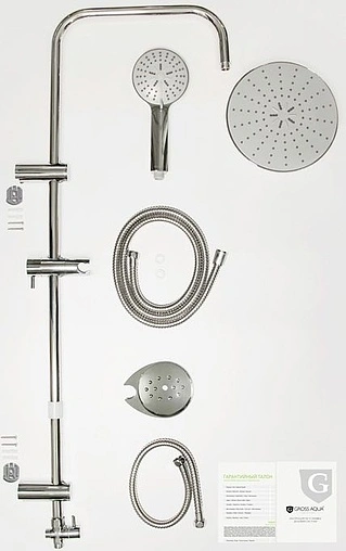 Душевая система без смесителя Gross Aqua Delta хром GA9007