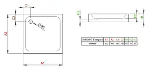 Поддон для душа Radaway Siros С900 SBC9917-2 Поддон для душа Radaway Siros С900 SBC9917-2, 3