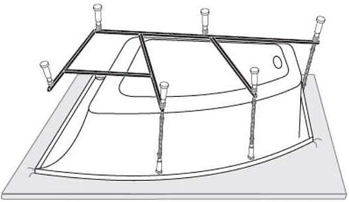 Каркас для ванны Vagnerplast Selena 160x100 VPK160100