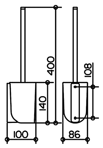 Ёршик для унитаза Keuco Elegance new хром 11669019000