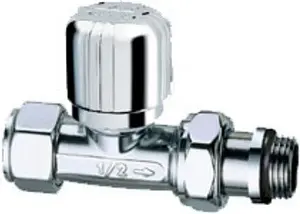 Вентиль терморегулирующий прямой M24x19 x ½"н LadyFAR серебро FL 0185 12P Вентиль терморегулирующий прямой M24x19 x ½"н LadyFAR серебро FL 0185 12P, 1