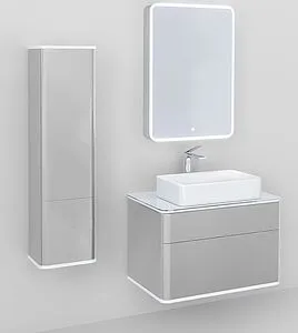 Шкаф-пенал подвесной Jorno Pastel 35 французский серый Pas.04.125/P/GR Шкаф-пенал подвесной Jorno Pastel 35 французский серый Pas.04.125/P/GR, 5