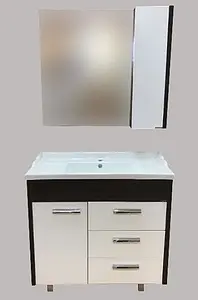 Тумба-умывальник напольная Comforty Барселона 90 белый/венге Тумба-умывальник напольная Comforty Барселона 90 белый/венге, 5