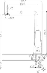 Смеситель для кухни Rossinka белый/хром W35-23 Смеситель для кухни Rossinka белый/хром W35-23, 2