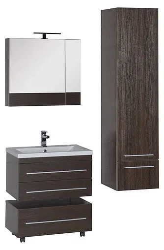 Шкаф-зеркало Aquanet Нота 75 L венге 00159109