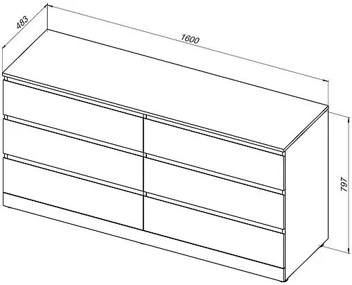 Комод напольный Aquanet Сканди 160 дуб крафт 00302547
