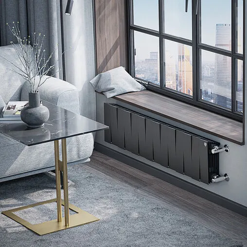 Радиатор биметаллический 14 секций Royal Thermo PianoForte 200 Noir Sable RTPB3020014