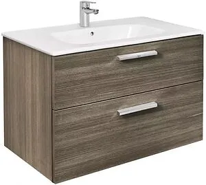 Тумба-умывальник подвесная Roca Victoria 80 городской дуб A857470402+32799C000, 1