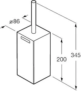 Ёршик для унитаза Roca Rubik белый/хром 816852001, 2