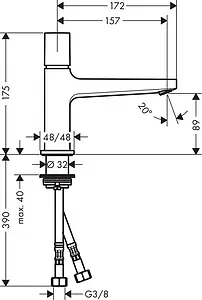 Смеситель для раковины Hansgrohe Metropol 100 хром 32570000, 2