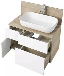 Тумба-умывальник подвесная Aquaton Мишель 80 дуб эндгрейн 1A2445K4MIDU0, 4