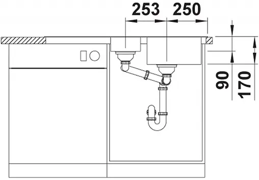 Мойка кухонная Blanco Tipo II 6 S 100 нержавеющая сталь 526620