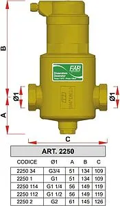 Фильтр-деаэратор 1½"в x 1½"в Far FA 2250 112 Фильтр-деаэратор 1½"в x 1½"в Far FA 2250 112, 2