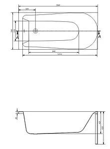 Ванна акриловая Cersanit Flavia 150x70 P-WP-FLAVIA*150NL, 3