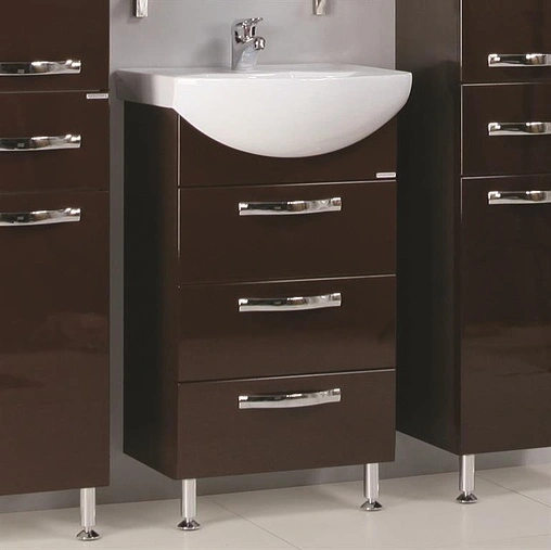 Тумба-умывальник напольная Aquaton Ария 50 H тёмно-коричневый 1A1402K0AA430
