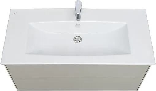 Тумба под умывальник подвесная Aquaton Сохо 100 галька серая/слэйт 1A258201AJ9A0