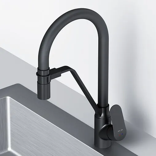 Смеситель для кухни с подключением к фильтру Am.Pm Like чёрный матовый F8007822