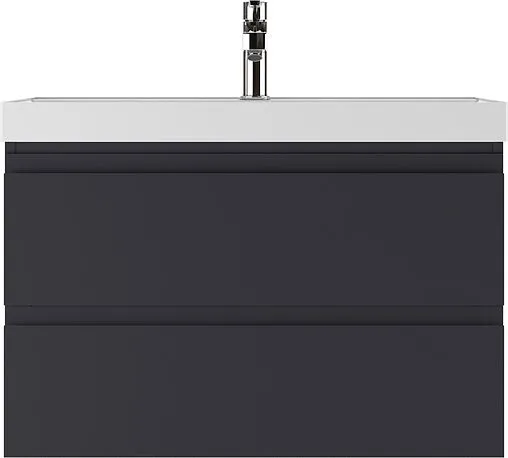 Тумба-умывальник подвесной Домино Graffo 80 графит DGr2106T+4627173210188