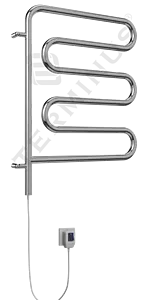Полотенцесушитель электрический Ш-образный Terminus Электро 25 ПСЭ Ш 450x570 полированная сталь 4620768883958, 2