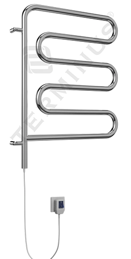 Полотенцесушитель электрический Ш-образный Terminus Электро 25 ПСЭ Ш 450x570 полированная сталь 4620768883958