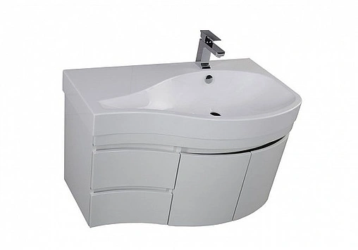 Тумба под умывальник подвесная Aquanet Сопрано 95 R белый 00169633