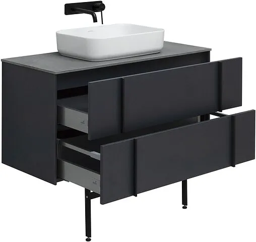 Тумба-умывальник подвесная Allen Brau Reality 100 антрацит 1.32007.AM+