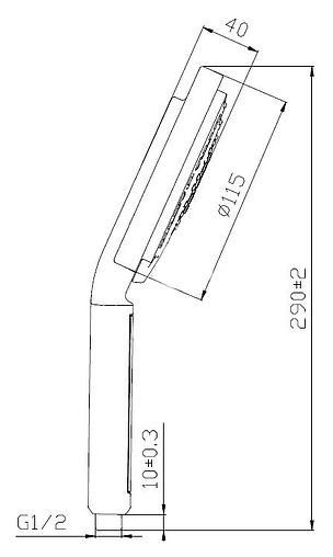 Лейка ручного душа SMARTsant Модерн хром V3368C