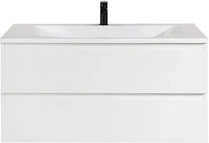 Тумба-умывальник подвесная Cezares Molveno 100 Bianco Ghiaccio MOLVENO-100-2C-SO-BG+CEZ1000/500-LV-MR Тумба-умывальник подвесная Cezares Molveno 100 Bianco Ghiaccio MOLVENO-100-2C-SO-BG+CEZ1000/500-LV-MR, 1