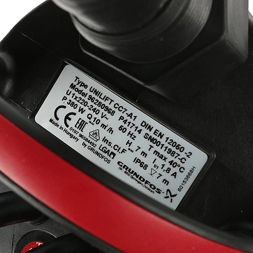 Насос дренажный Q=10м³/ч H=7м Grundfos UNILIFT CC7 A1 96280968 Насос дренажный Q=10м³/ч H=7м Grundfos UNILIFT CC7 A1 96280968