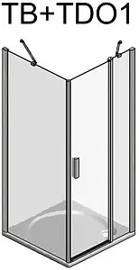 Боковая стенка 900мм прозрачное стекло Roltechnik Tower Line TB/900 725-9000000-01-02, 3