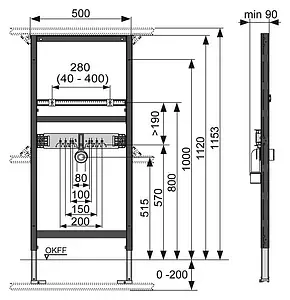 Инсталляция для раковины TECEprofil 9310000 Инсталляция для раковины TECEprofil 9310000, 4