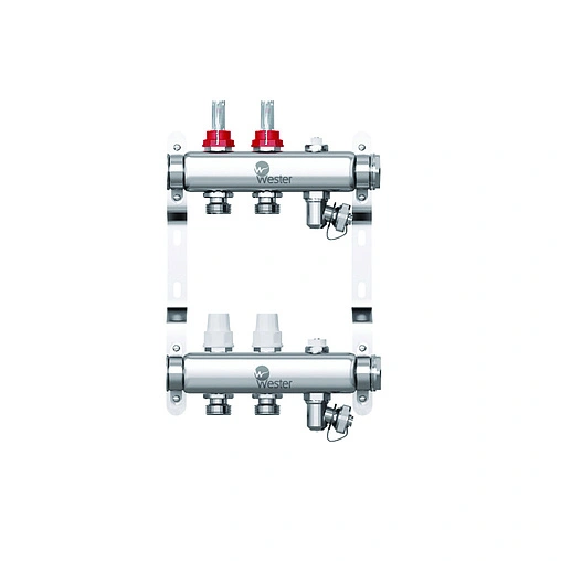 Группа коллекторная с расходомерами 2 отвода 1&quot;в/в x ¾&quot;ек Wester W902.2