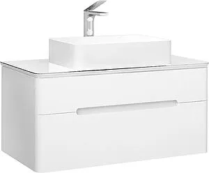 Тумба под умывальник подвесная Jorno Bosko 100 белый Bos.01.100/P/W Тумба под умывальник подвесная Jorno Bosko 100 белый Bos.01.100/P/W, 1