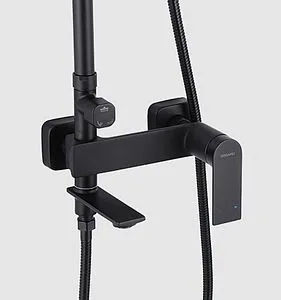 Душевая система со смесителем для ванны Osgard Fendi Black чёрный матовый 68050 Душевая система со смесителем для ванны Osgard Fendi Black чёрный матовый 68050, 4