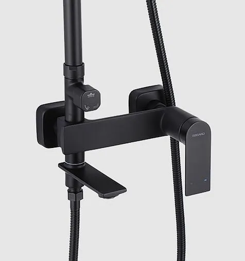 Душевая система со смесителем для ванны Osgard Fendi Black чёрный матовый 68050 Душевая система со смесителем для ванны Osgard Fendi Black чёрный матовый 68050