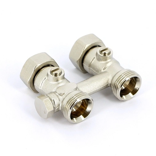 Узел нижнего подключения радиатора с байпасом прямой ¾"ек x ¾"ек Uni-Fitt 190N3300