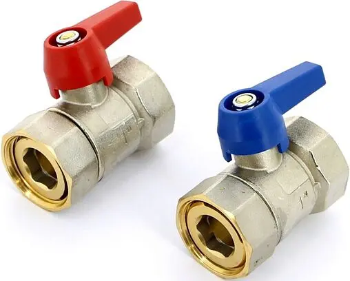 Комплект прямых шаровых кранов с накидной гайкой 1&quot;в x 1&quot;нг Rehau HKV/HKV-D 12081221001