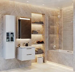 Тумба-умывальник подвесная Roca Lago 60 белый глянец 857295806+32799E000 Тумба-умывальник подвесная Roca Lago 60 белый глянец 857295806+32799E000, 4