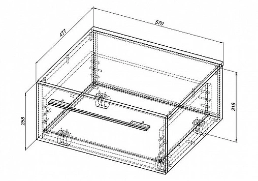 Тумба подкатная Aquanet Нота 58 белый 00170735