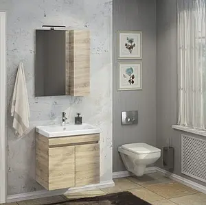 Тумба-умывальник подвесная Comforty Тромсе 60 дуб сонома 00004142217CF, 3