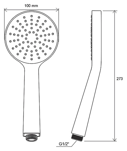 Лейка ручного душа Ravak Flat S 960.00 хром матовый X07P343