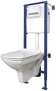 Комплект 6 в 1 Cersanit Carina New Clean On S-SET-CARC/LPRO/S-DL/Pi-W с кнопкой Pilot BU-PIL/WHG/GL белый глянцевый Комплект 6 в 1 Cersanit Carina New Clean On S-SET-CARC/LPRO/S-DL/Pi-W с кнопкой Pilot BU-PIL/WHG/GL белый глянцевый, 1