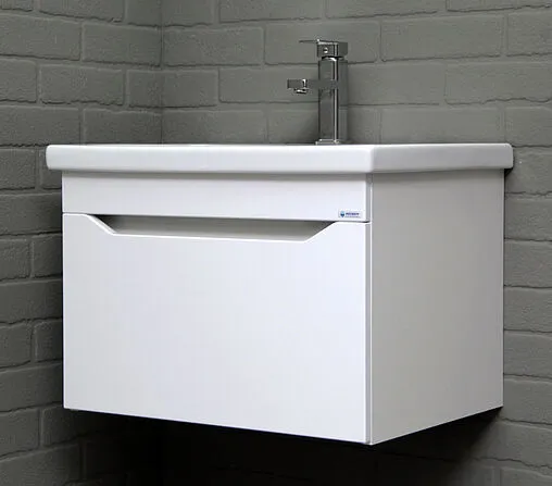 Тумба под умывальник подвесной Айсберг Como 60 белый DA5910T