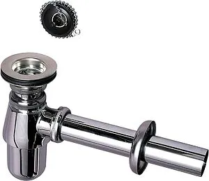 Сифон бутылочный для раковины Wirquin хром SL213 Сифон бутылочный для раковины Wirquin хром SL213, 1